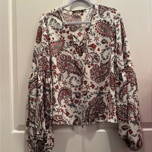 Banana Republic Multicolor Paisley Blouse